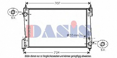 AKS DASIS 082037n -  Радиатор, охлаждение двигателя